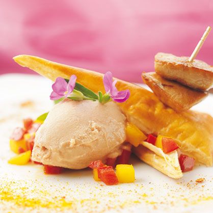 Feuilleté exotique glacé au foie gras recette