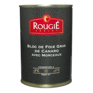 Bloc foie gras de canard 30% morceaux 400g