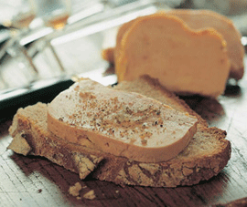 foie gras de canard entier sur pain