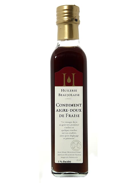 condiment aigre-doux de fraise huilerie beaujolaise